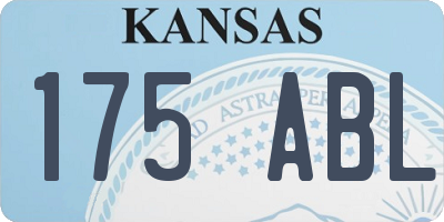 KS license plate 175ABL