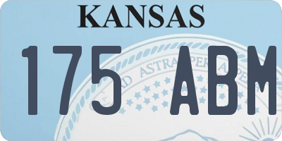 KS license plate 175ABM
