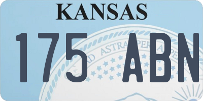 KS license plate 175ABN