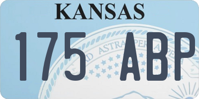 KS license plate 175ABP