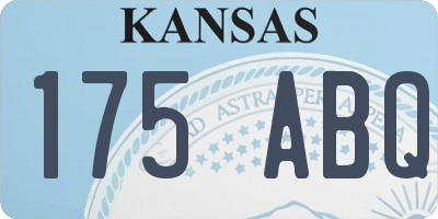 KS license plate 175ABQ