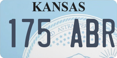 KS license plate 175ABR