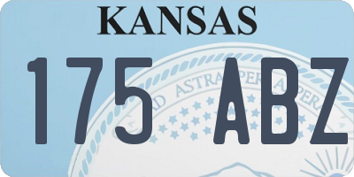 KS license plate 175ABZ