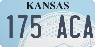 KS license plate 175ACA