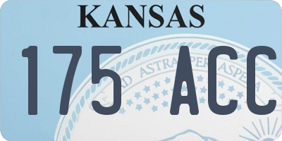 KS license plate 175ACC