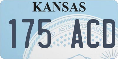 KS license plate 175ACD