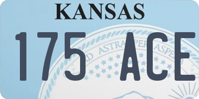 KS license plate 175ACE