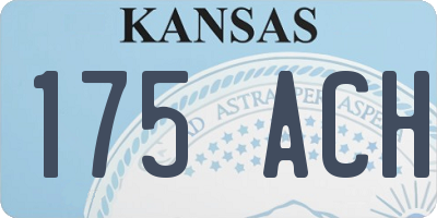 KS license plate 175ACH