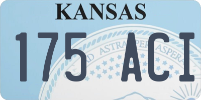 KS license plate 175ACI