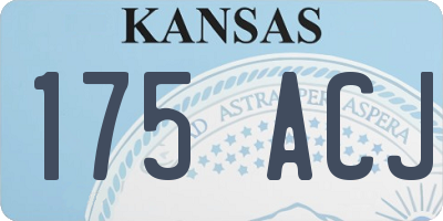 KS license plate 175ACJ