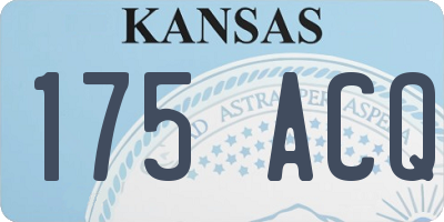 KS license plate 175ACQ