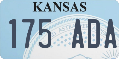KS license plate 175ADA