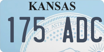 KS license plate 175ADC