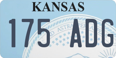 KS license plate 175ADG