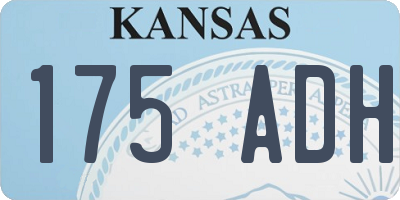 KS license plate 175ADH