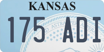 KS license plate 175ADI