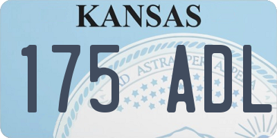 KS license plate 175ADL
