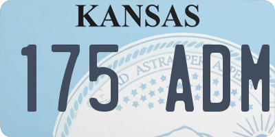 KS license plate 175ADM