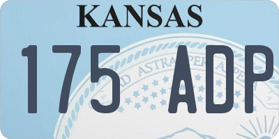KS license plate 175ADP