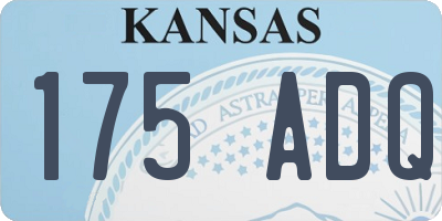 KS license plate 175ADQ
