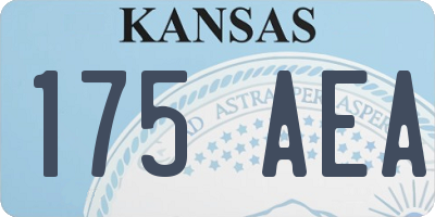 KS license plate 175AEA