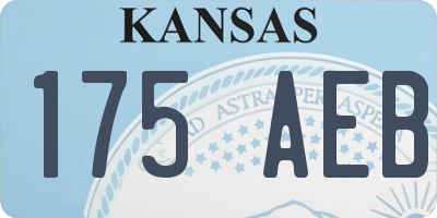KS license plate 175AEB