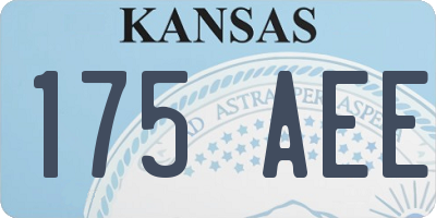 KS license plate 175AEE
