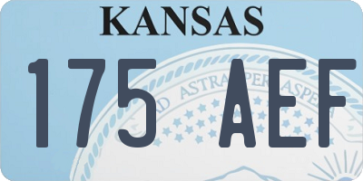 KS license plate 175AEF
