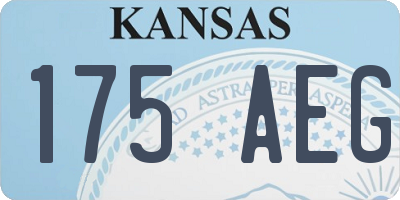 KS license plate 175AEG
