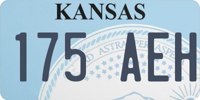 KS license plate 175AEH