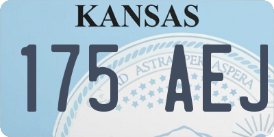 KS license plate 175AEJ
