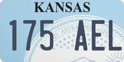 KS license plate 175AEL