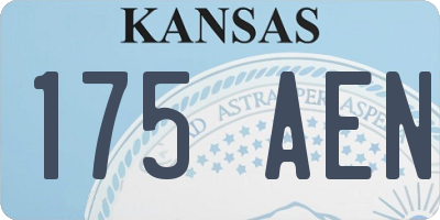 KS license plate 175AEN