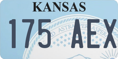 KS license plate 175AEX