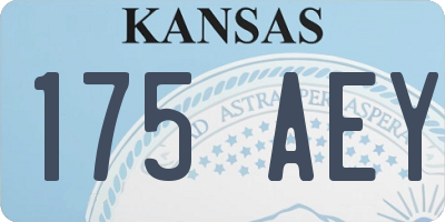 KS license plate 175AEY