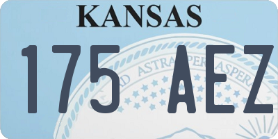 KS license plate 175AEZ