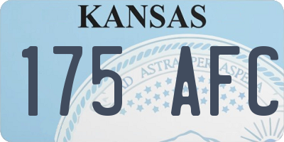 KS license plate 175AFC