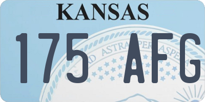 KS license plate 175AFG