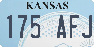 KS license plate 175AFJ