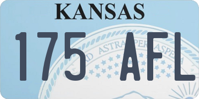KS license plate 175AFL