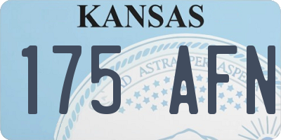 KS license plate 175AFN