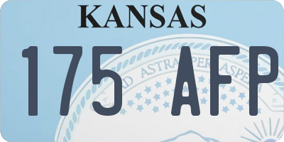 KS license plate 175AFP