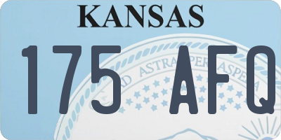 KS license plate 175AFQ