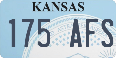 KS license plate 175AFS