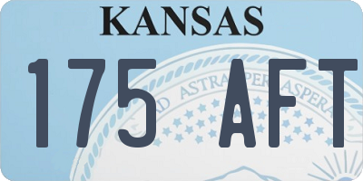 KS license plate 175AFT