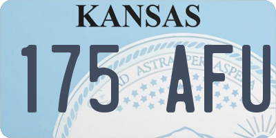 KS license plate 175AFU