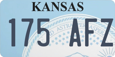KS license plate 175AFZ