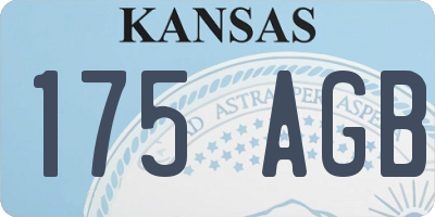 KS license plate 175AGB