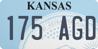 KS license plate 175AGD