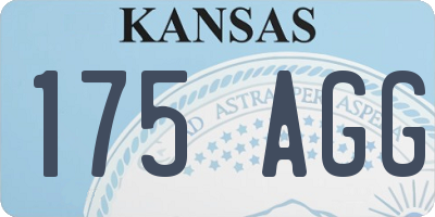 KS license plate 175AGG
